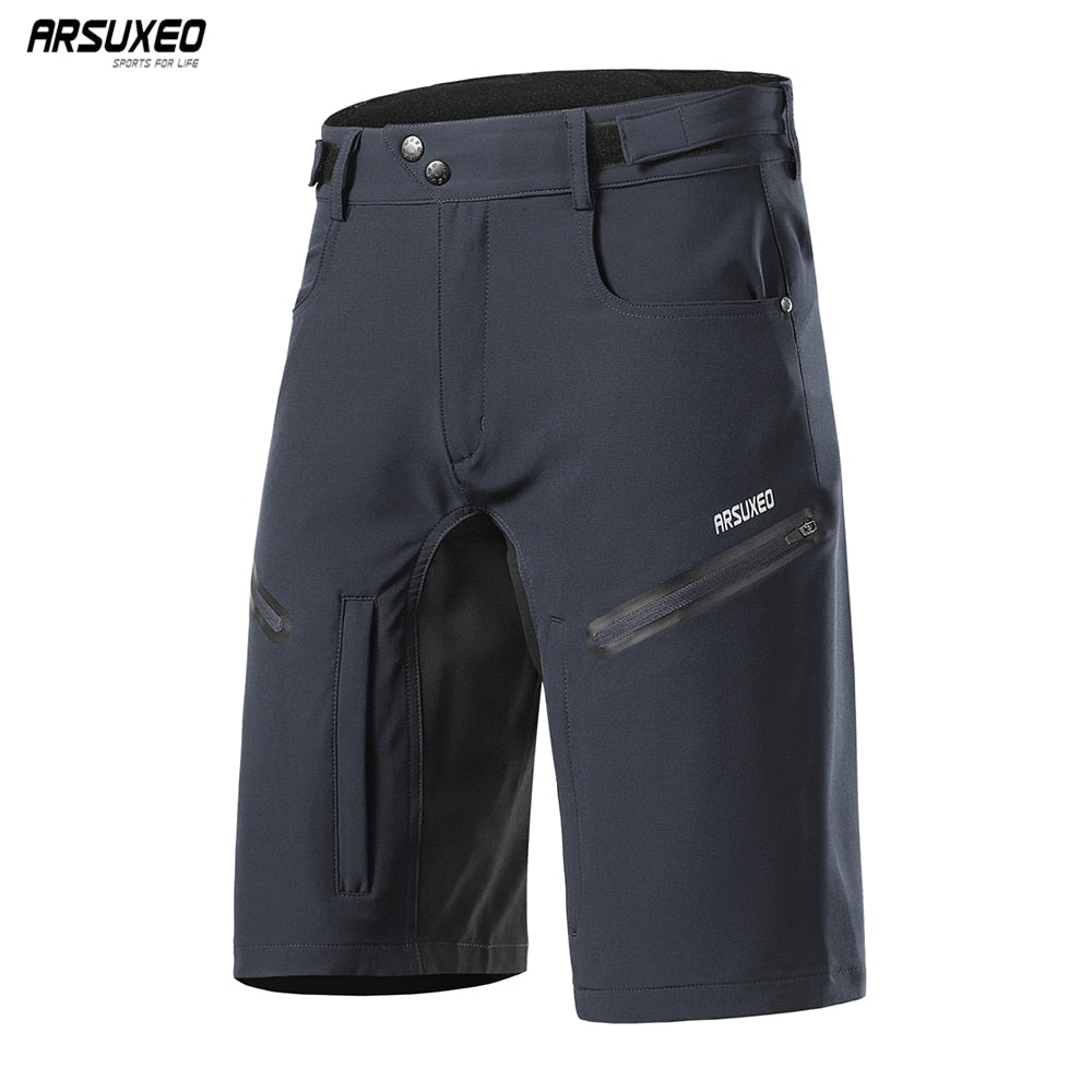 ARSUXEO Men's Cycling Shorts Loose Fit MTB Mountain Bike Shorts Outdoor Sports