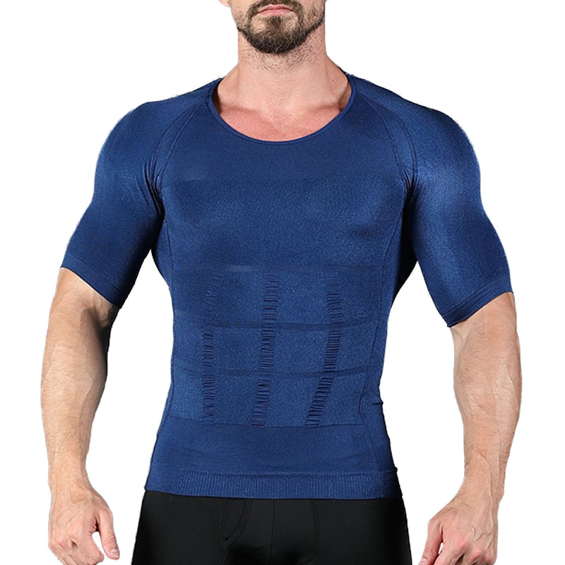 Men&#39;s Slimming Body Shapewear Corset Vest Shirt Compression Abdomen Tummy