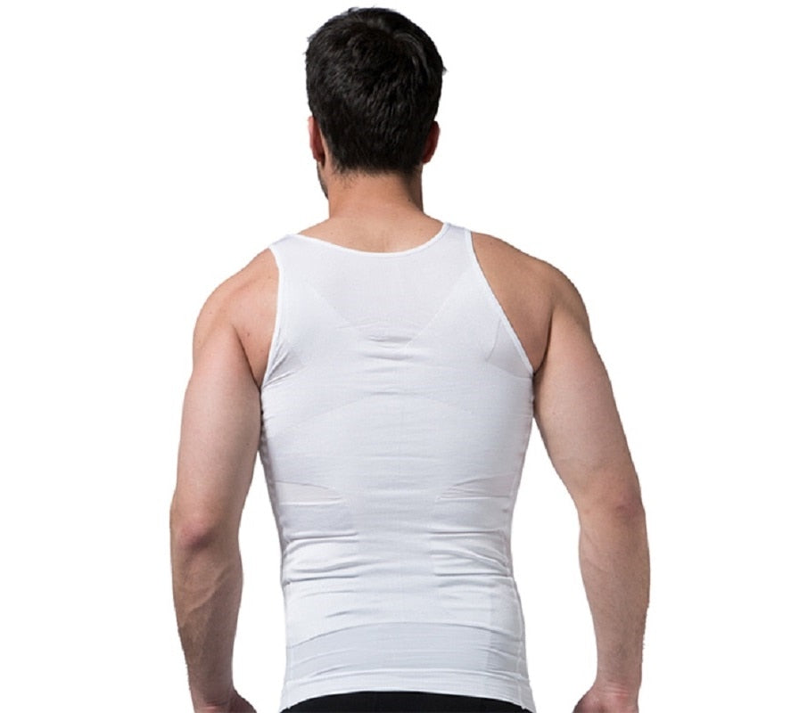 Men&#39;s Slimming Body Shapewear Corset Vest Shirt Compression Abdomen Tummy