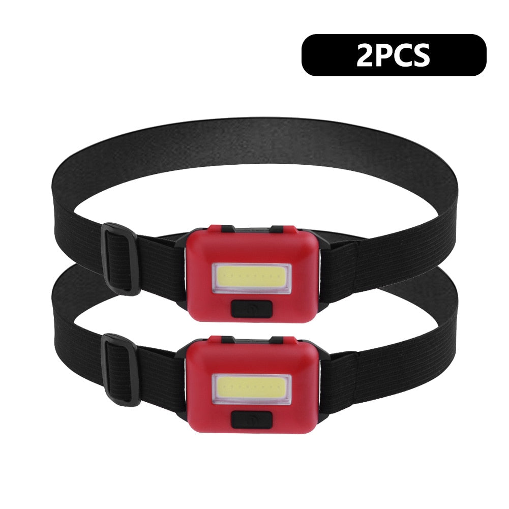 Mini COB LED Headlamp 3 Modes Waterproof Headlight Head Flashlight Torch Lanterna