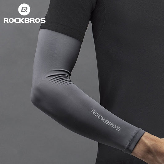 ROCKBROS Cycling Ice Fabric Running Camping Arm Warmers Basketball Sleeve Arm Sleeve