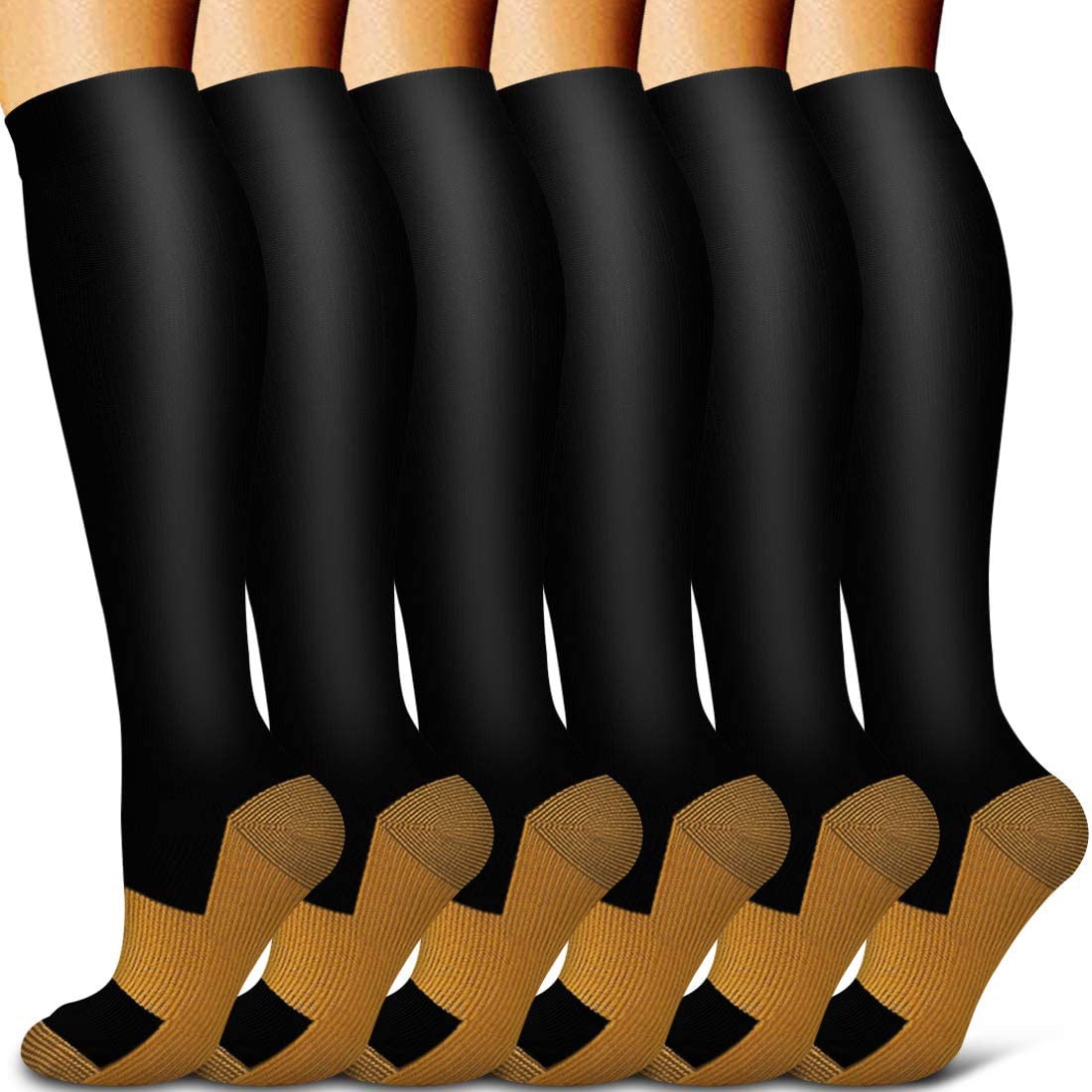 5/6 Pairs Men and Women Compression Socks Circulation Recovery Varicose Veins