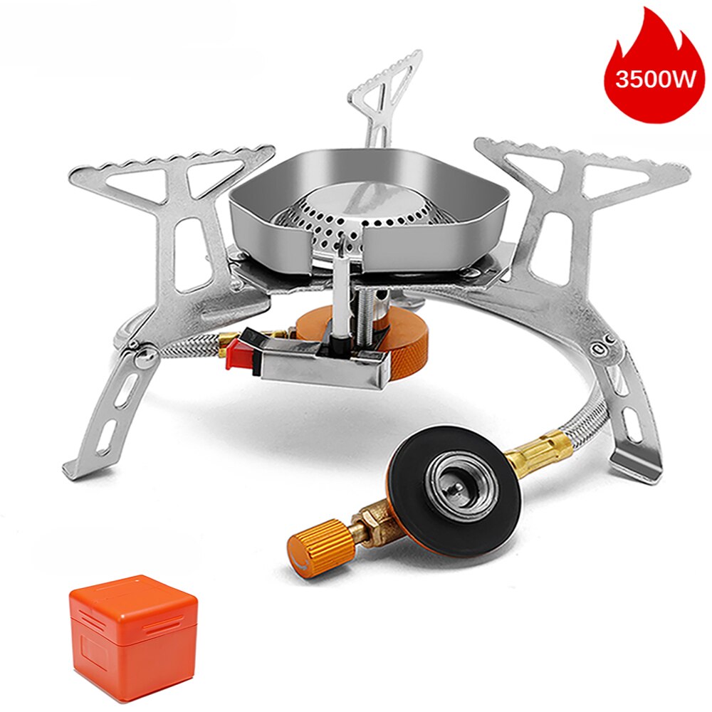 JYMCW Camping Gas Stove Windproof Outdoor Gas Burner Portable Folding Split