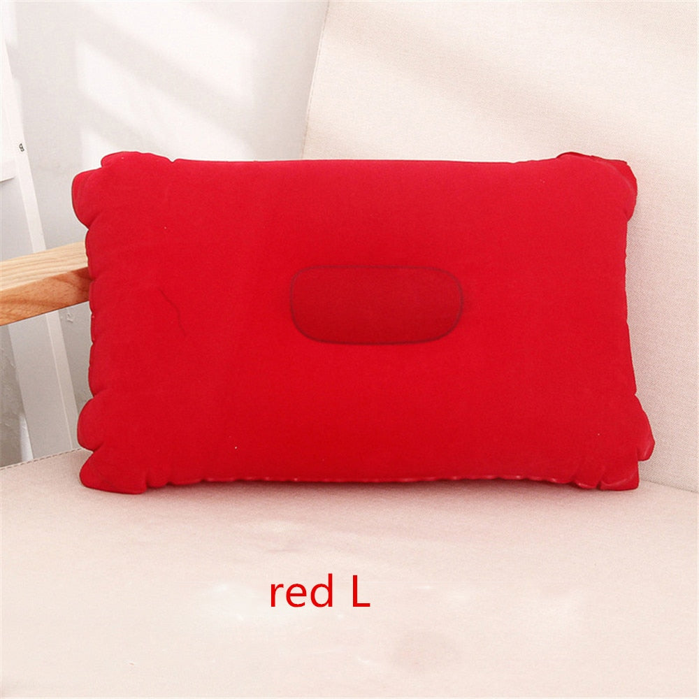 Portable Soft Ultralight Inflatable PVC Nylon Air Pillow Sleep Cushion