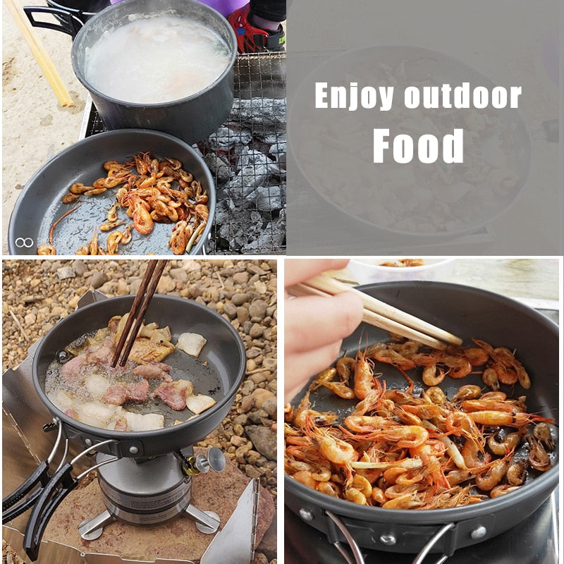 Quality Camping cookware Outdoor cookware set camping tableware cooking set travel