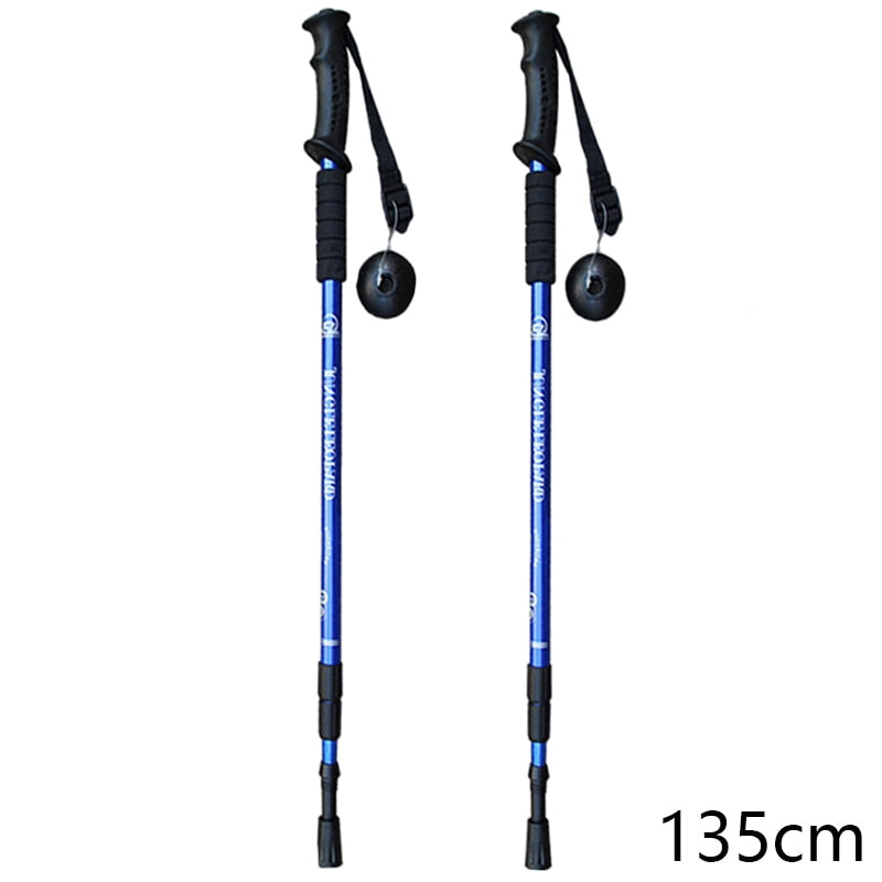 Trekking Poles Telescopic Walking Sticks Hiking Camping Climbing Sticks Nordic Walking