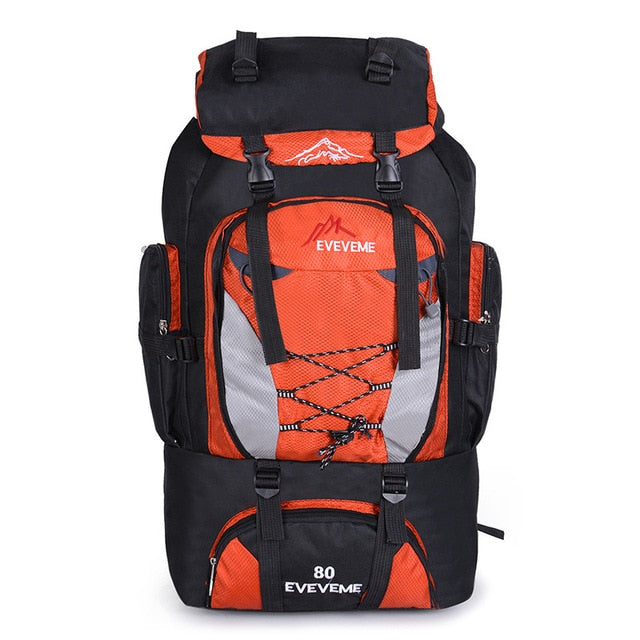 Men&#39;s 80L Large Waterproof Climbing Hiking Backpack Camping Mountaineering