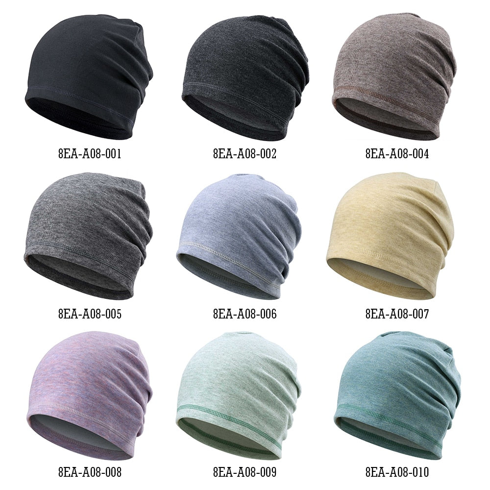 Winter Thin Hat Thermal Warm Cap Running Sports Soft Stretch Hats Fishing