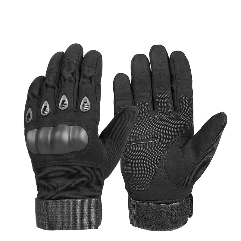 OZERO Motorcycle Breathable Full Finger Military Glove Non-slip Outdoor Racing Sport