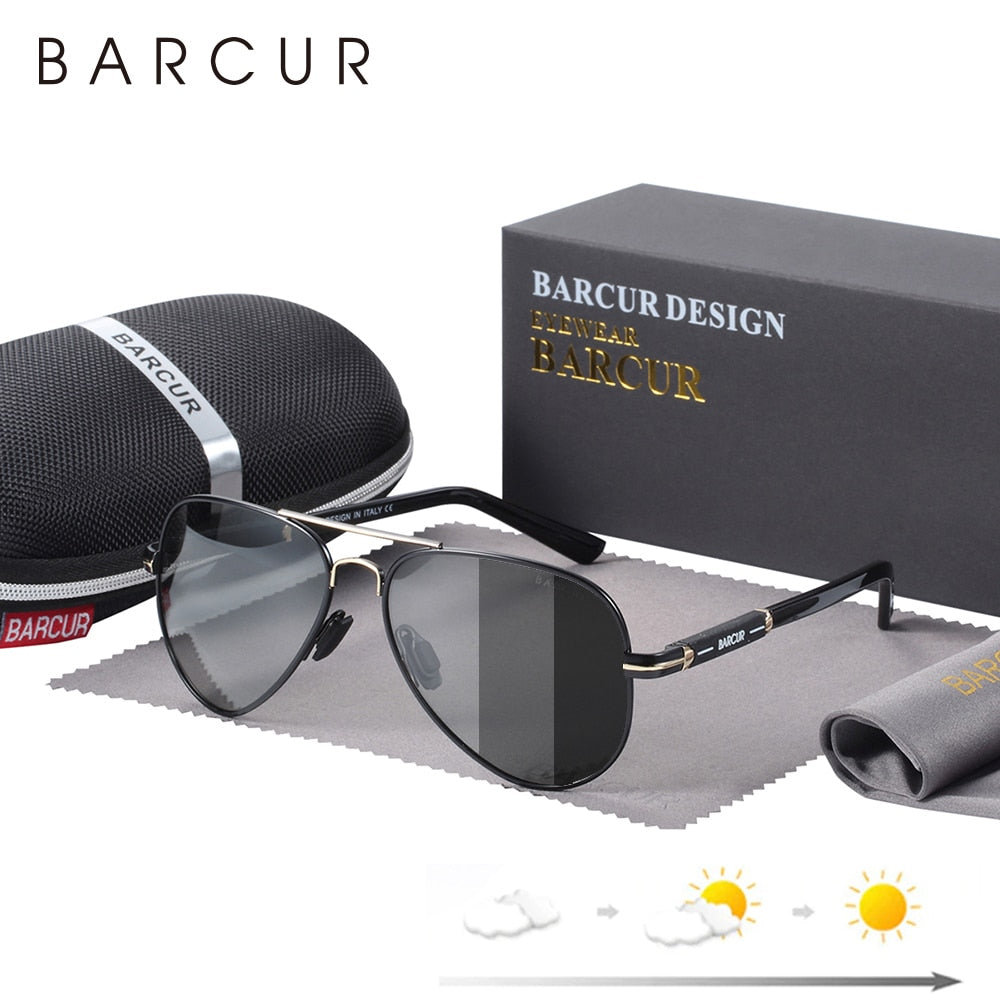 BARCUR Polarized Mens Sunglasses Pilot Sun Glasses for Men