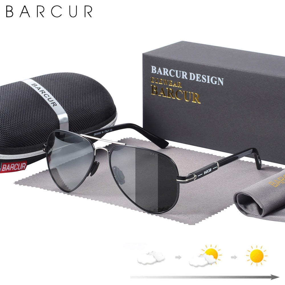 BARCUR Polarized Mens Sunglasses Pilot Sun Glasses for Men